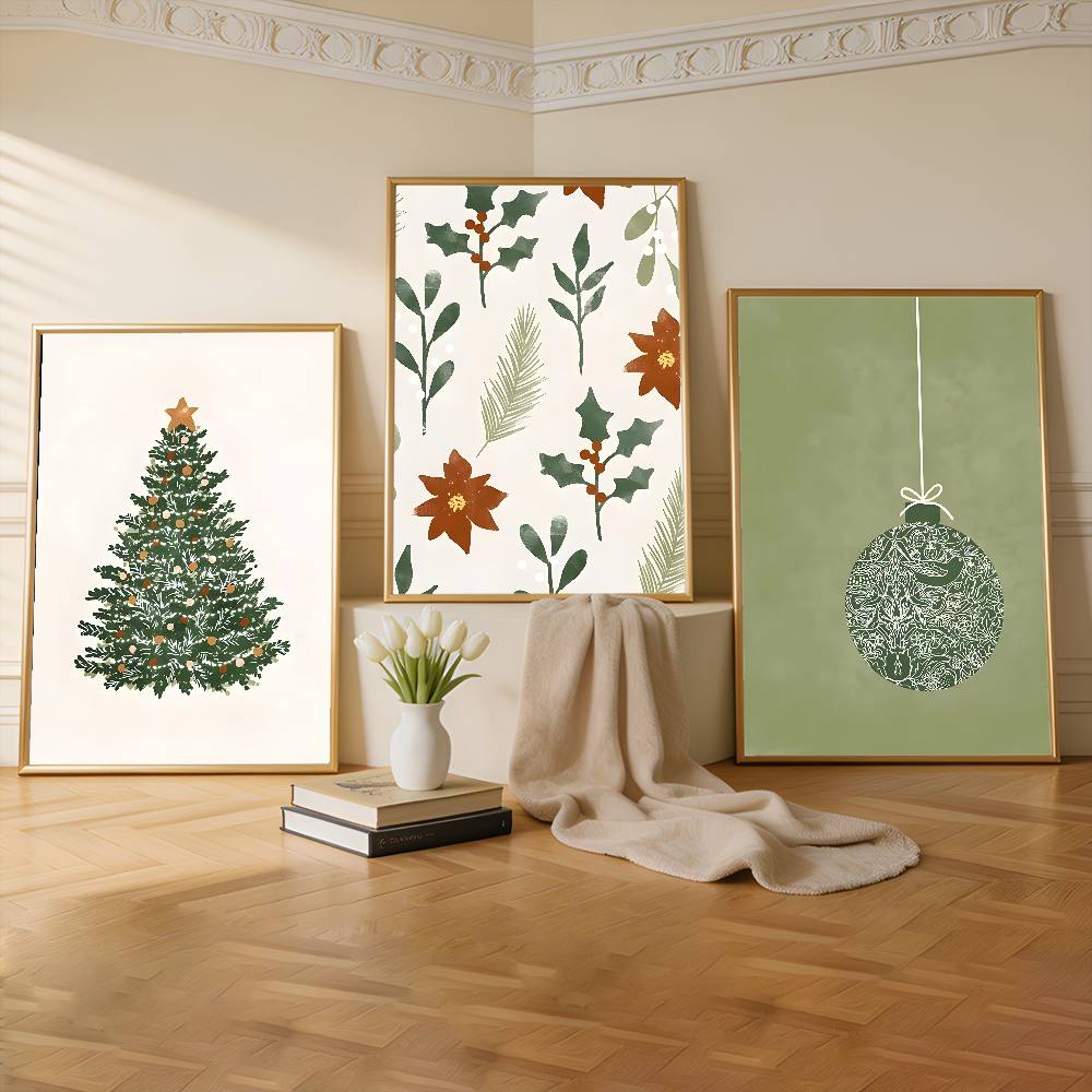 Commercial Wall Printing - Christmas Tree Ball Decoration Premium Self