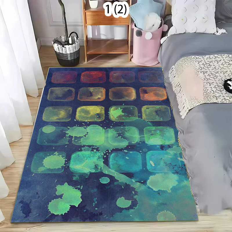 Wholesale Commercial Printing - Gradient Watercolor Area Rug Abstract Square