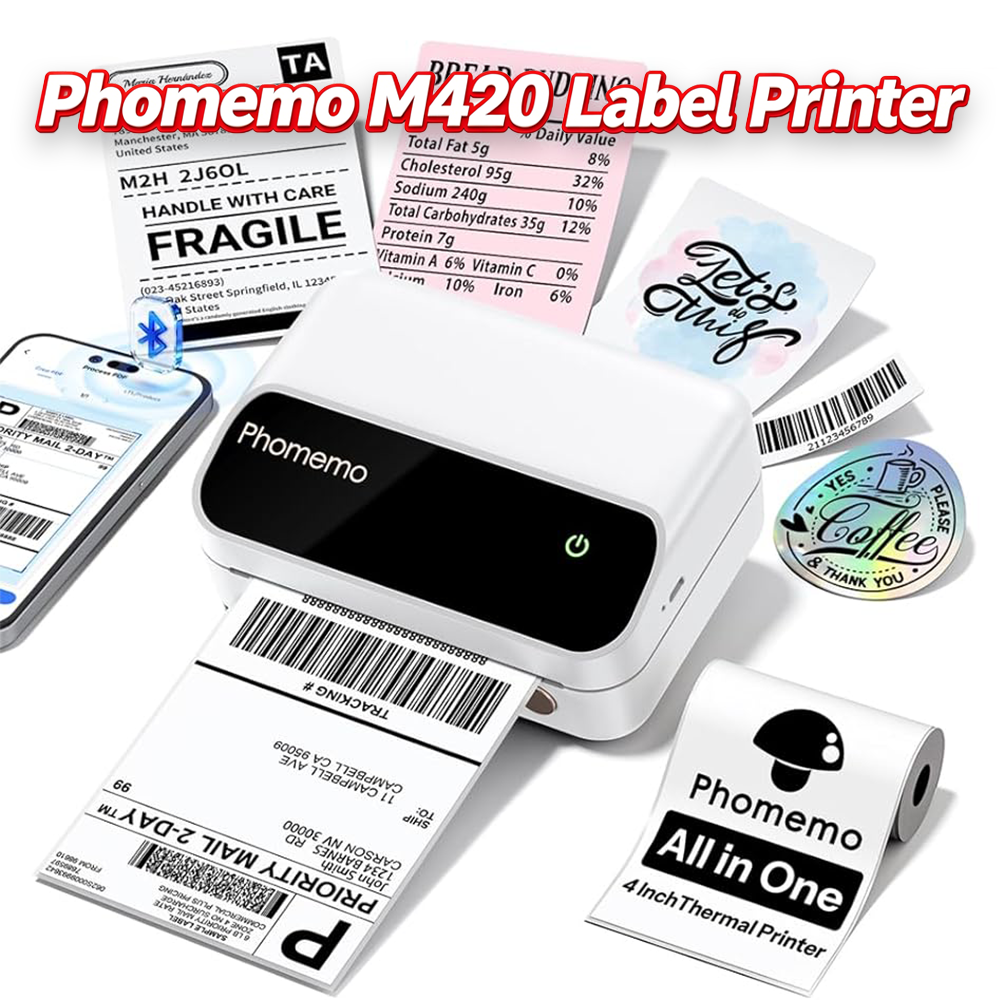 Phomemo M420 4-inch label prin - مراجعة Commercial Printing Network وسعره