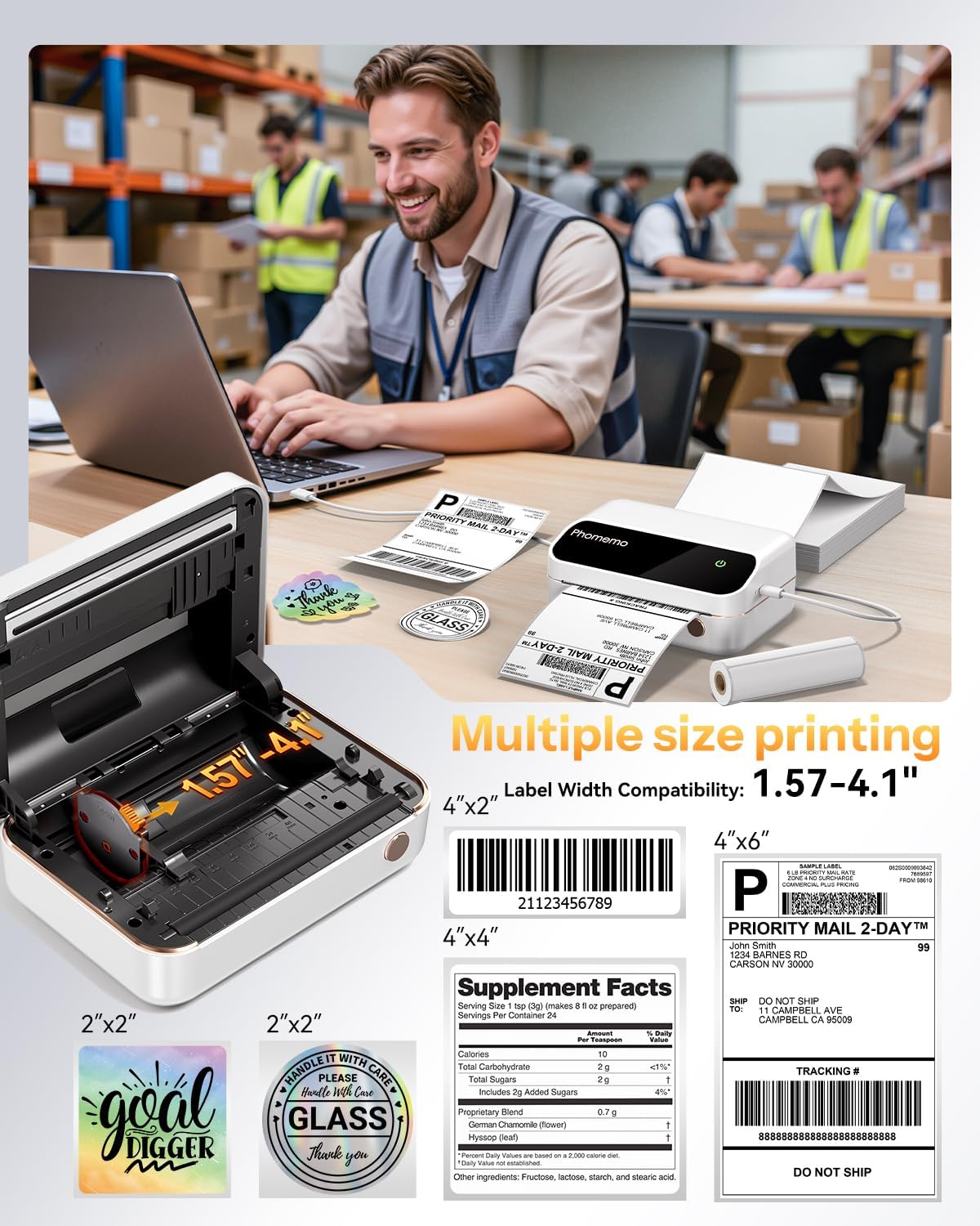Phomemo M420 4-inch label prin - مراجعة Commercial Printing Network وسعره