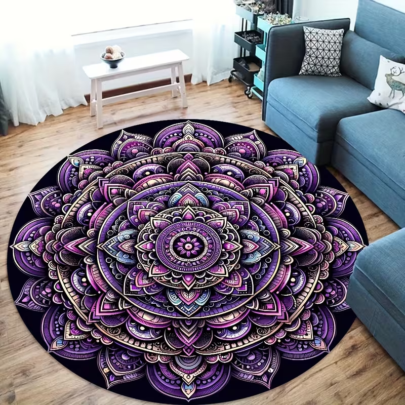 Luxury Boho Mandala Round Rug  - مراجعة Wholesale Commercial Printing وسعره