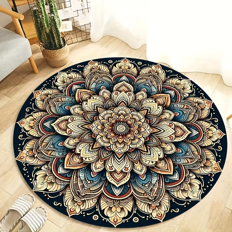 Luxury Boho Mandala Round Rug  - مراجعة Wholesale Commercial Printing وسعره