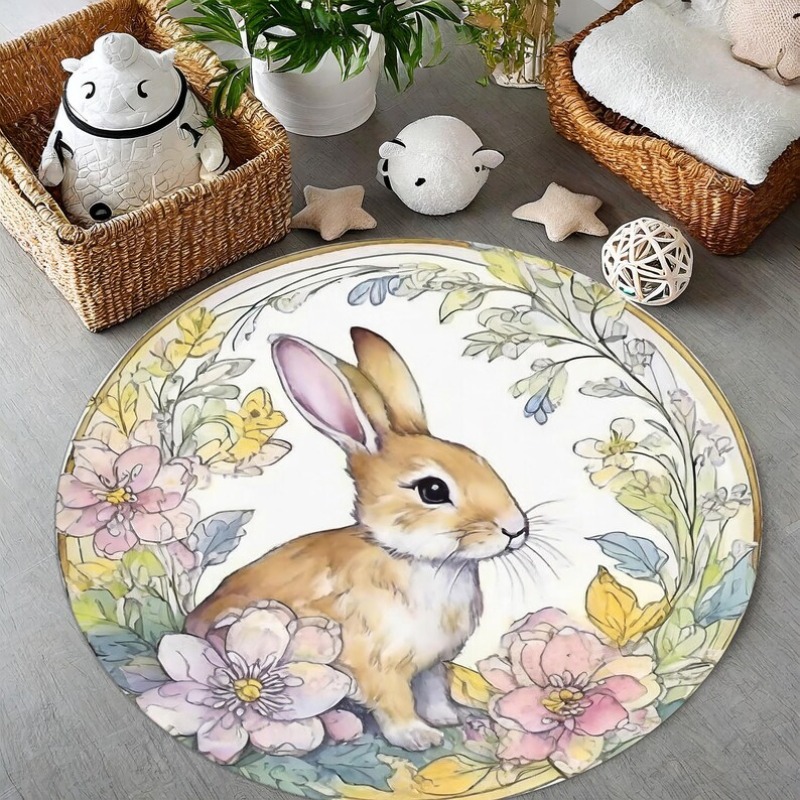Rabbit Round Carpet Cartoon Ra - مراجعة Wholesale Commercial Printing وسعره