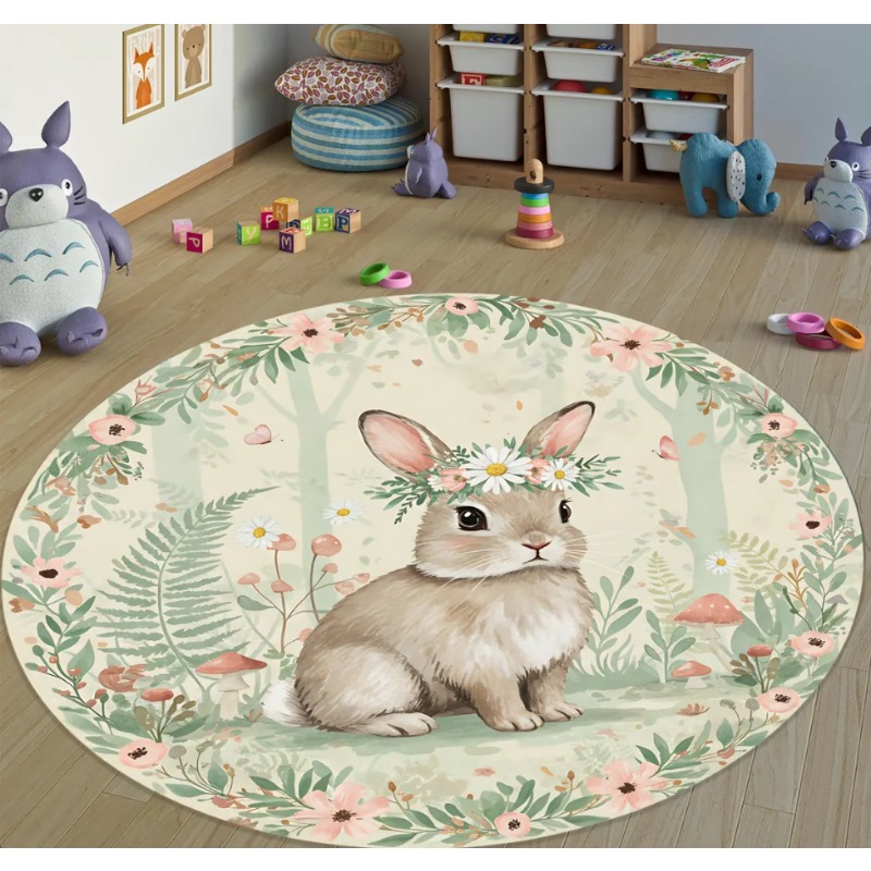 Rabbit Round Carpet Cartoon Ra - مراجعة Wholesale Commercial Printing وسعره