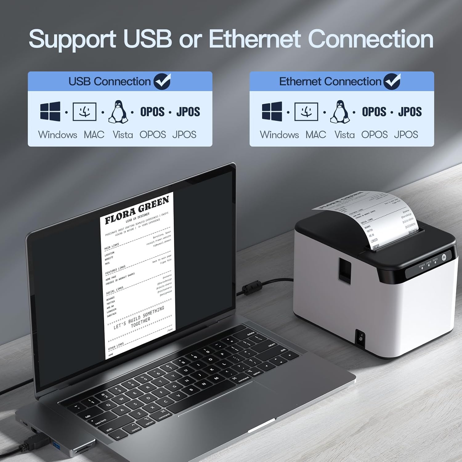 80mm Receipt Printer ESC/POS M - مراجعة Commercial Printing Network وسعره