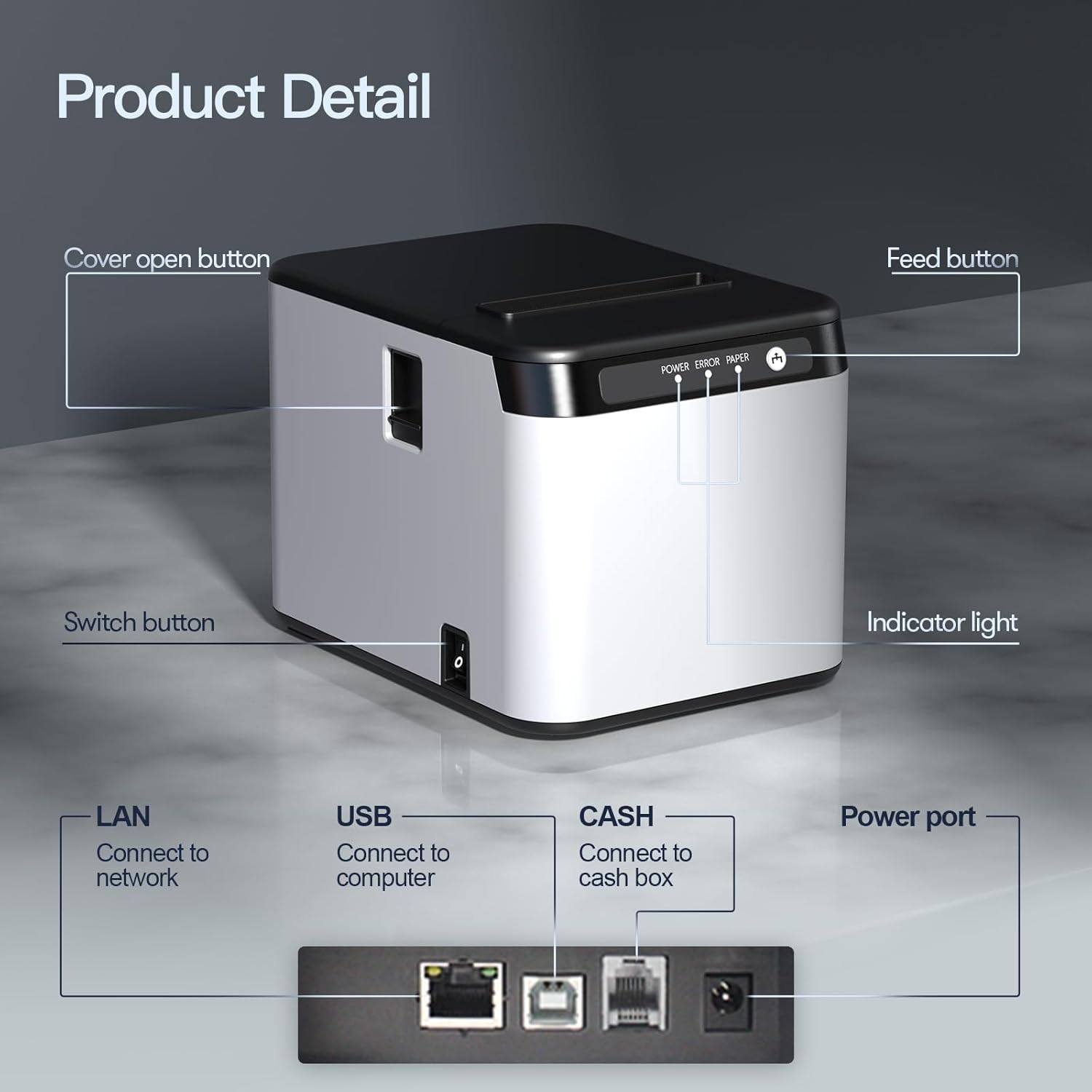80mm Receipt Printer ESC/POS M - مراجعة Commercial Printing Network وسعره