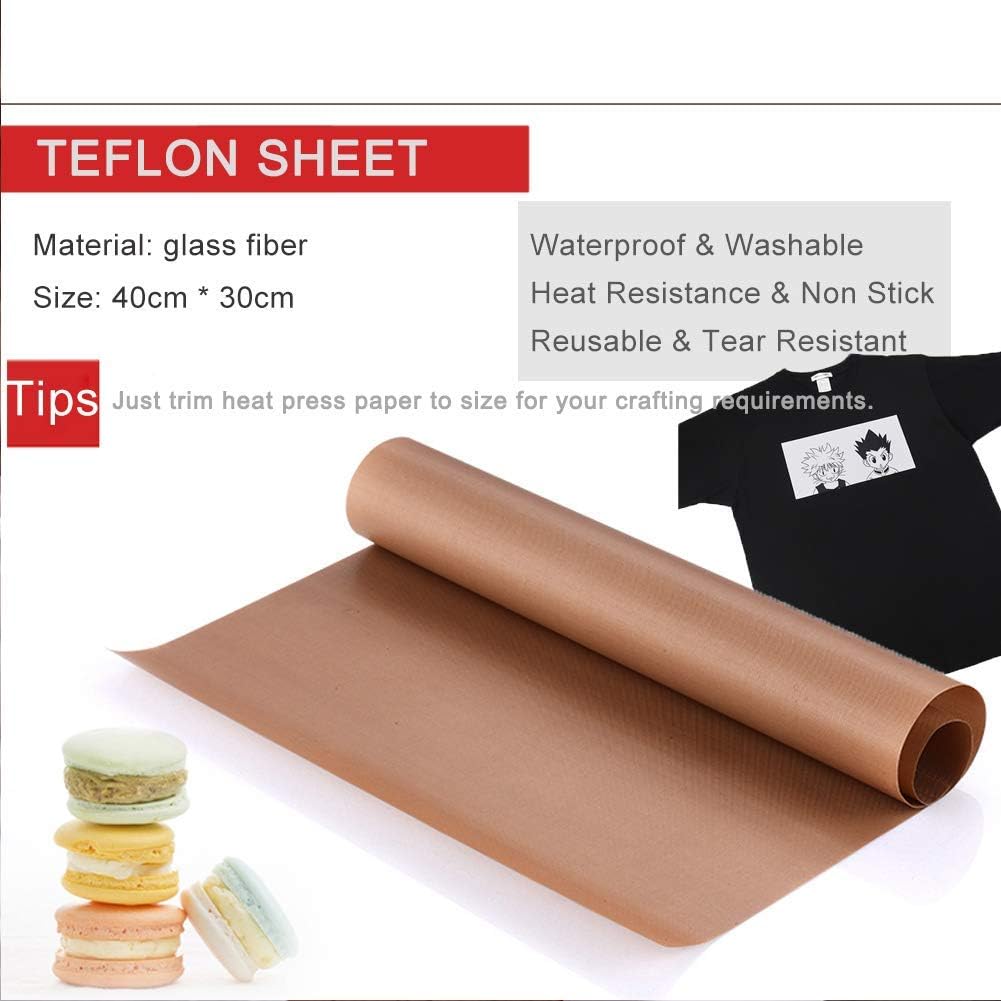Te-flon Sheet for Heat Press,  - مراجعة Printable Heat Transfer Vinyl وسعره