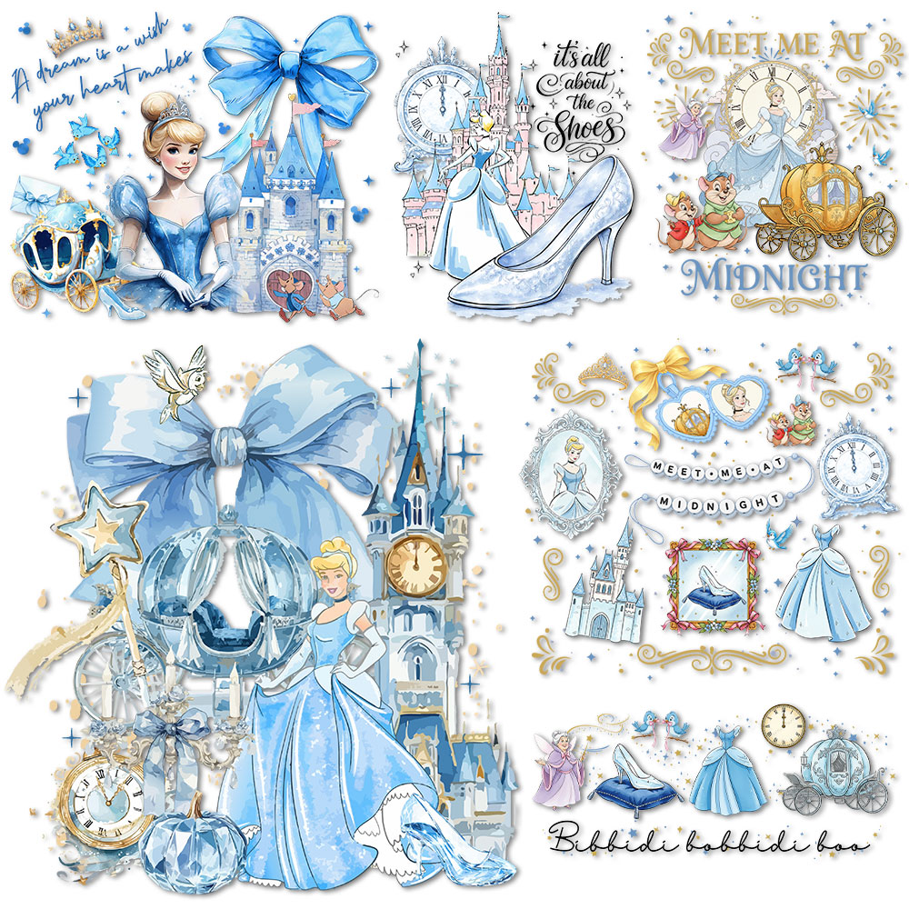 Cinderella Crystal shoes Iron  - مراجعة Printable Heat Transfer Vinyl وسعره