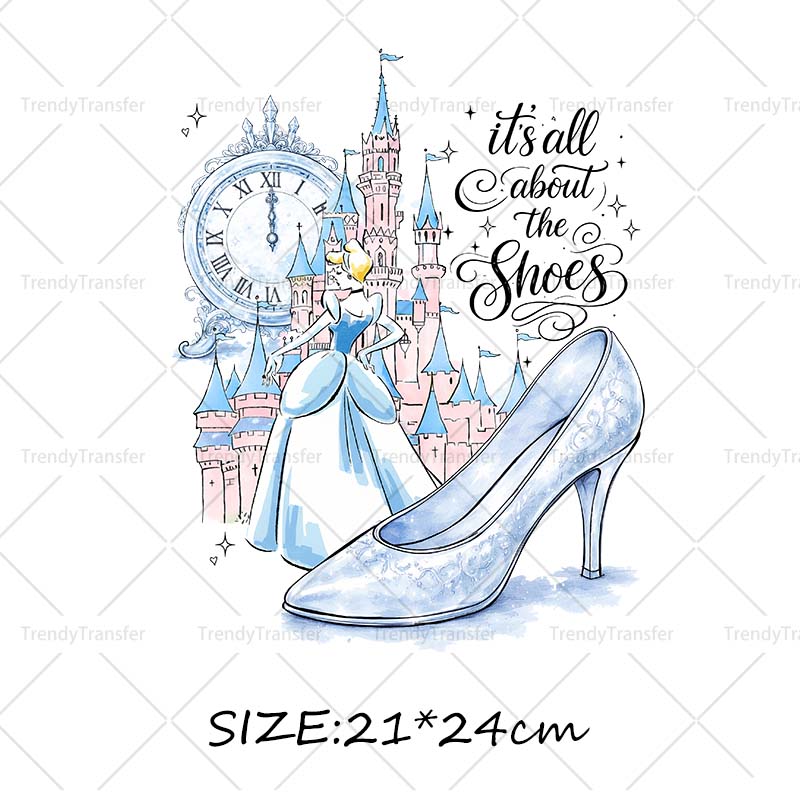 Cinderella Crystal shoes Iron  - مراجعة Printable Heat Transfer Vinyl وسعره