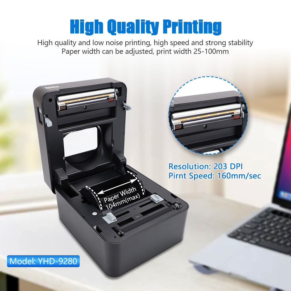 YHDAA 4 Inch Thermal Shipping  - مراجعة Commercial Printing Options وسعره