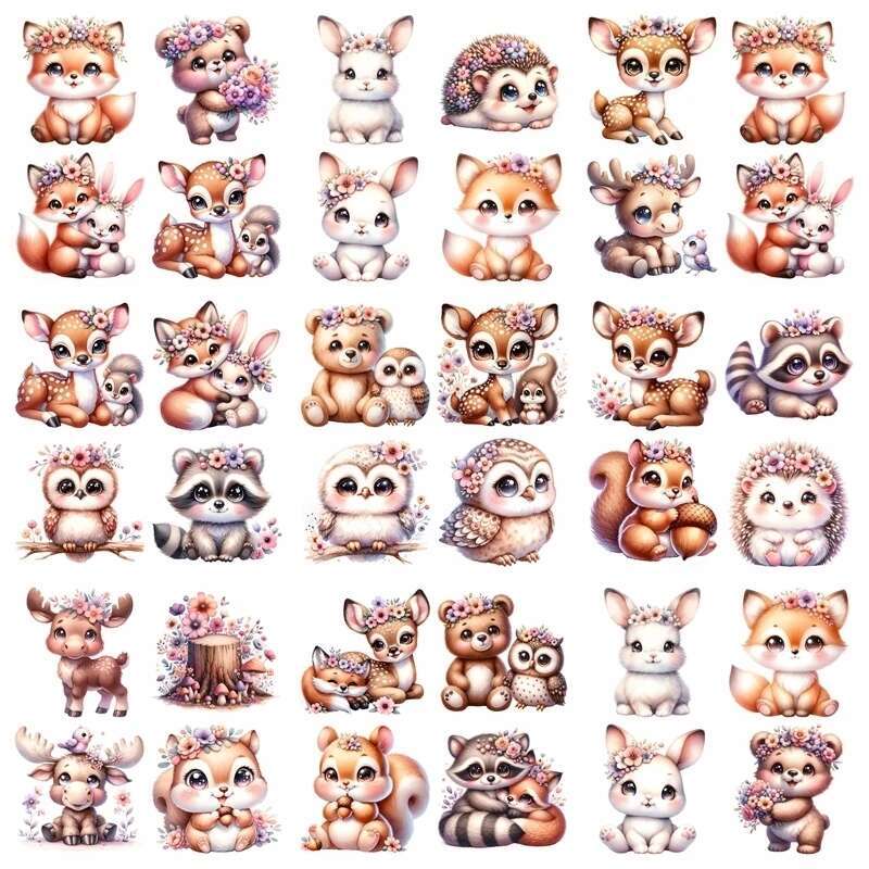 14CM Suit Cute Flower Animal F - مراجعة Printable Heat Transfer Vinyl وسعره