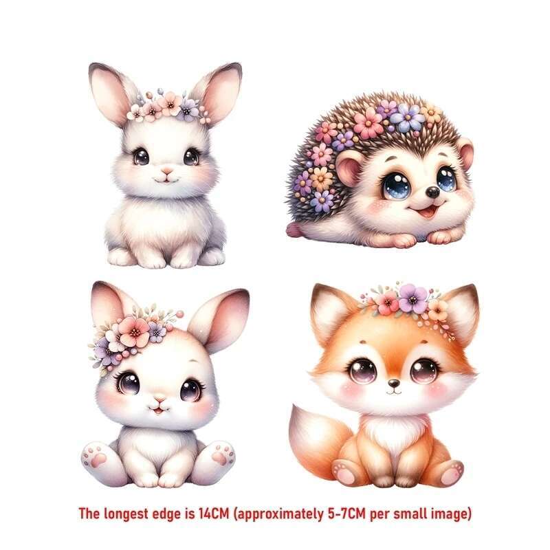 14CM Suit Cute Flower Animal F - مراجعة Printable Heat Transfer Vinyl وسعره