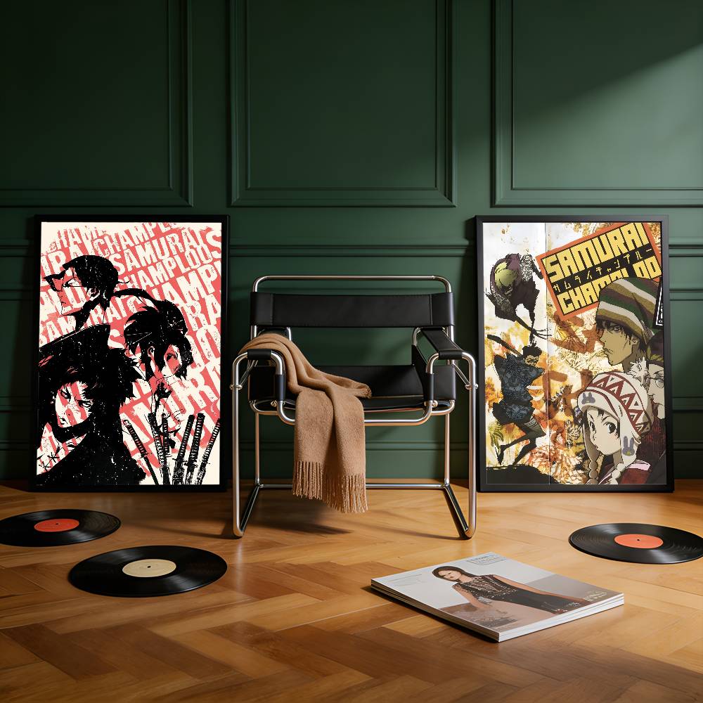 Anime S-Samurai C-Champloo Pre - مراجعة Commercial Wall Printing وسعره