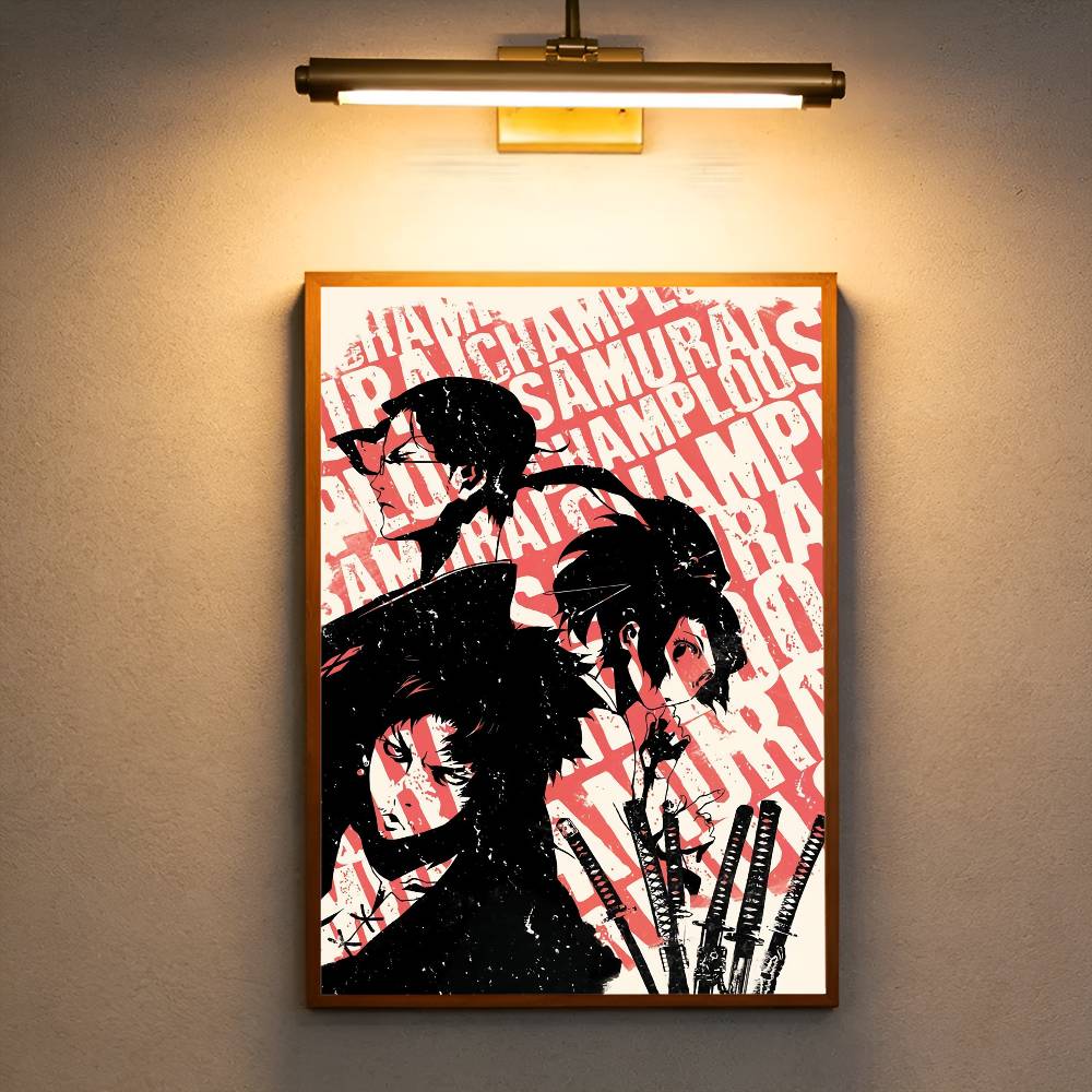 Anime S-Samurai C-Champloo Pre - مراجعة Commercial Wall Printing وسعره