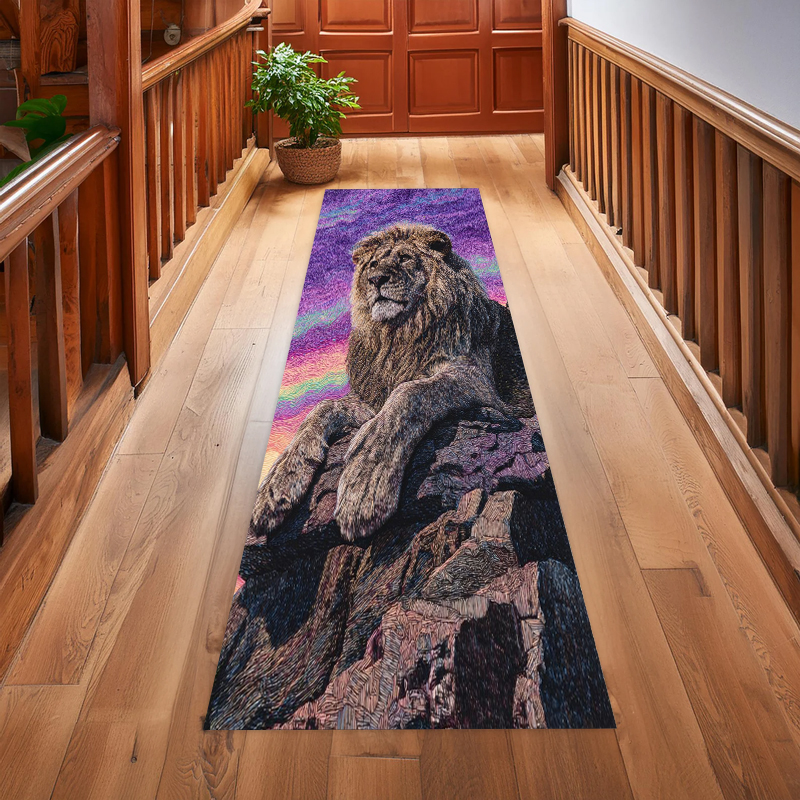 Lion Print Runner Rug Realisti - مراجعة Wholesale Commercial Printing وسعره