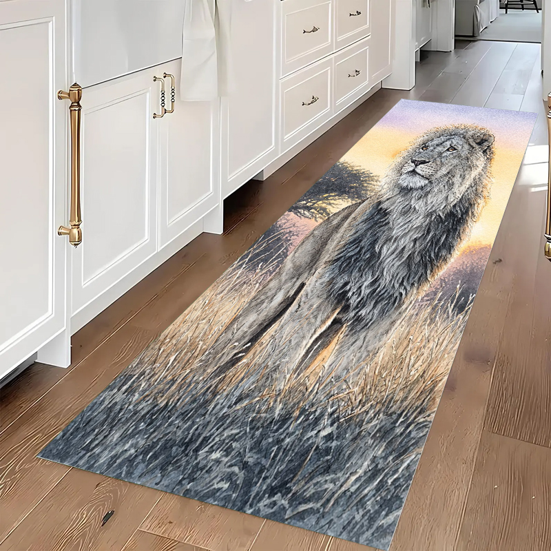 Lion Print Runner Rug Realisti - مراجعة Wholesale Commercial Printing وسعره