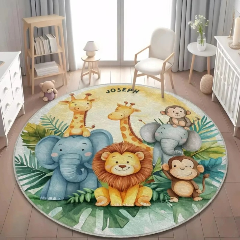 Circular Carpet Zoo Giraffe El - مراجعة Wholesale Commercial Printing وسعره