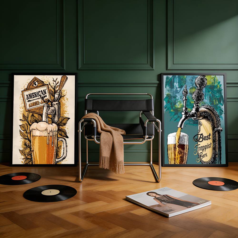 Beer Wine Retro Style Cushion  - مراجعة Commercial Wall Printing وسعره